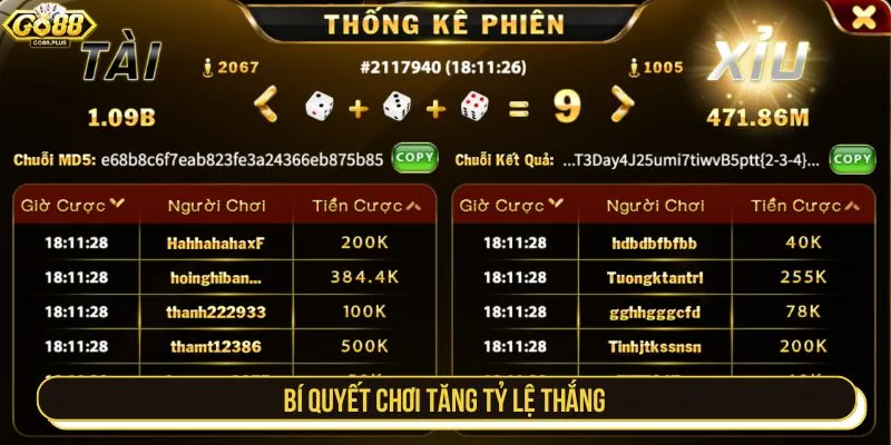 Bí quyết chơi tăng tỷ lệ thắng