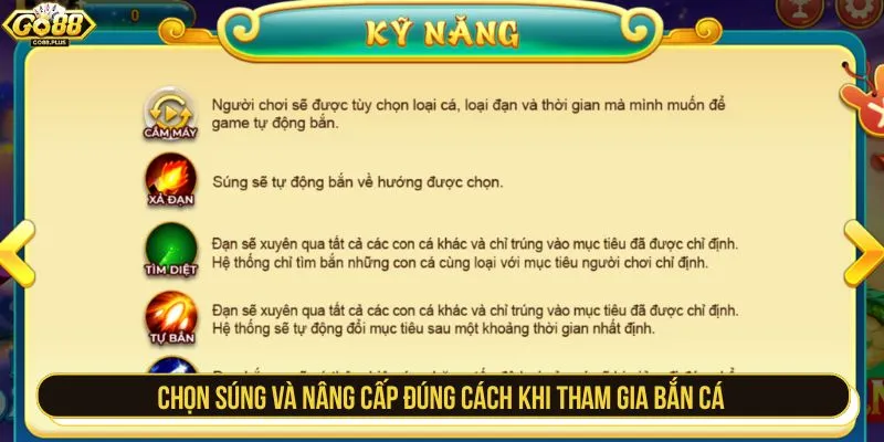 Chọn súng và nâng cấp đúng cách khi tham gia bắn cá