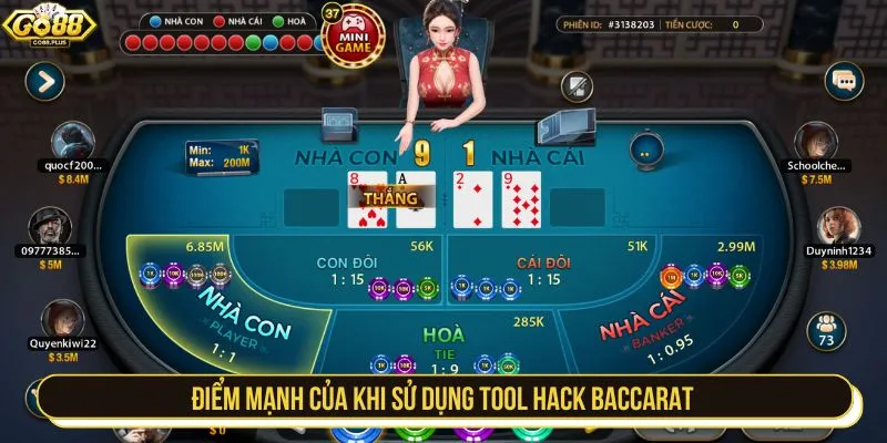 Điểm mạnh của khi sử dụng Tool Hack Baccarat