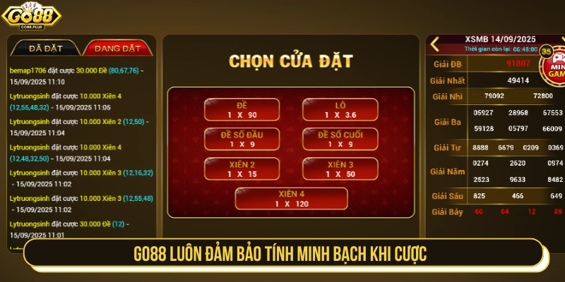 Cam kết tính minh bạch khi đặt cược