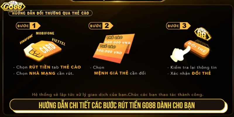 Hướng dẫn chi tiết các bước rút tiền GO88 dành cho bạn