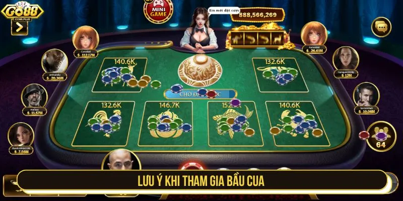 Lưu ý khi tham gia bầu cua