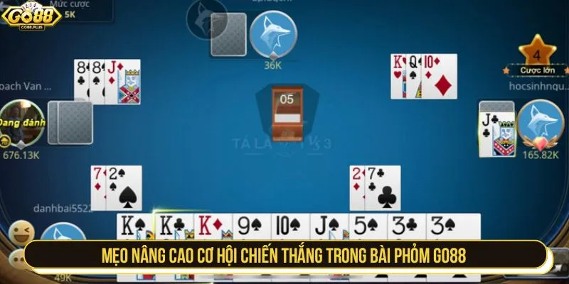 Mẹo nâng cao cơ hội chiến thắng trong bài phỏm GO88