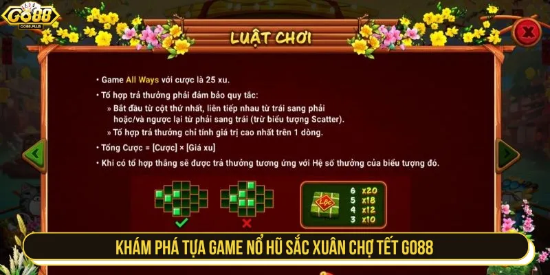 Sắc xuân chợ Tết GO88 tái hiện không gian rực rỡ